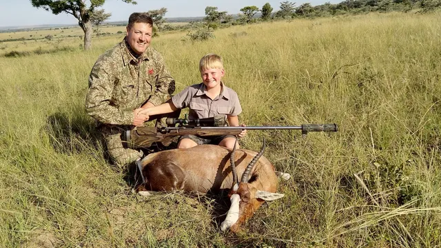 Long-Range Red Hartebeest Stalk with Bipod & Precision Rifle